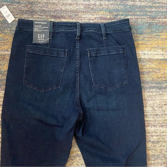 Gap High Rise Universal Leggings in Dark Warsaw. Sz 16/33 - Picture 5 of 8